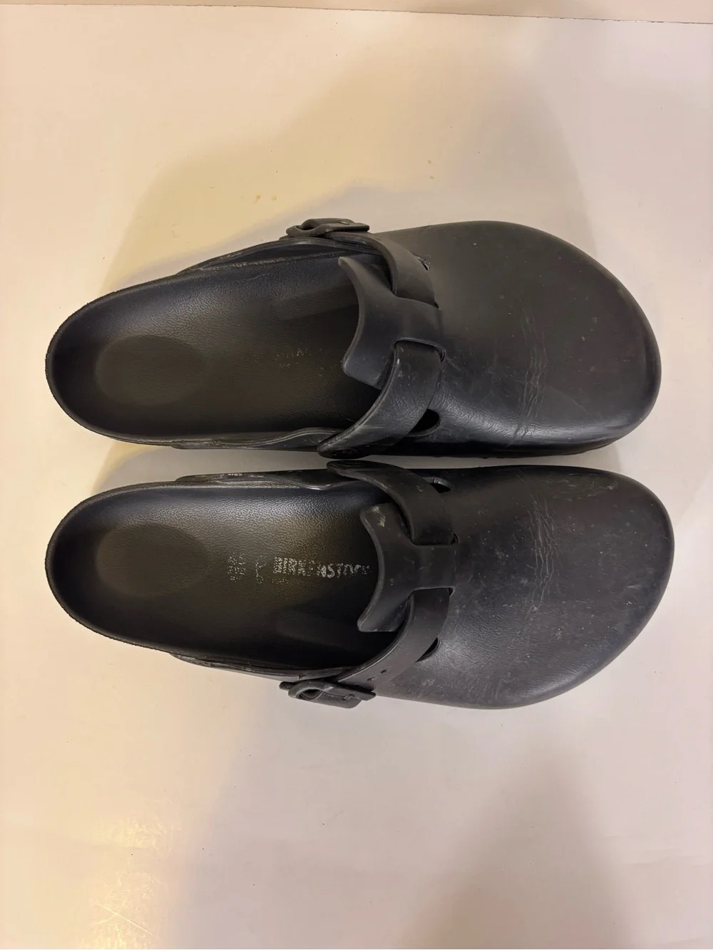 Birkenstock Black Slip-On Adjustable Buckle Clog 45 = Men’s 12-12.5